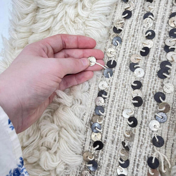 Cream Moroccan Wedding Pillow Cover Home Decor - Picture 3 of 4